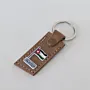 Handmade Leather Keychain with Jordan Flag and Arabic Lettering