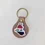 Handcrafted Leather Keychain with Iraq Map and Flag Medallion