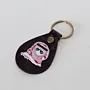 Handmade Leather Keychain with Man Wearing a Jordanian Shemagh