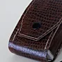 Handcrafted Warm Brown Patterned Leather Cigarette and Lighter Case