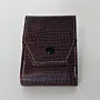 Artisan-Made Brown Patterned Leather Cigarette Pack Case