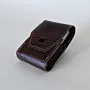 Artisan-Made Brown Patterned Leather Cigarette Pack Case