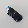 Black Star and Stud Leather Lighter Case with Hand-Finished Details