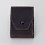 Dark Brown Minimal Leather Cigarette Case with Hand-Finished Details