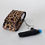 Artisan-Made Leopard-Print Leather Cigarette and Lighter Case