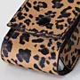 Artisan-Made Leopard-Print Leather Cigarette and Lighter Case