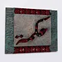 Square Arabic Calligraphy and Heritage Textile Wall Art