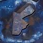 Decorative Wall Art with Blue Raised Map and Abstract Design