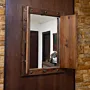 Artisan Rustic Shutter Mirror for Entrances and Living Spaces