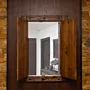 Artisan Rustic Shutter Mirror for Entrances and Living Spaces