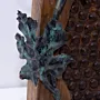 Wooden Candle Holder with Grape Clusters and Artisan Details