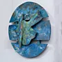 Artisan Round Blue Abstract Design Wall Art for Home and Office