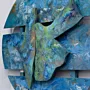 Artisan Round Blue Abstract Design Wall Art for Home and Office