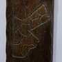 Handmade Engraved Jordan Map Wall Key Holder with Artisan Details