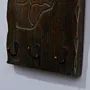 Handmade Engraved Jordan Map Wall Key Holder with Artisan Details