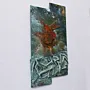Artisan Abstract Raised Jordan Map Wall Art for Home and Office