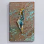 Handmade Blue Raised Palestine Map Decorative Wall Art for Home