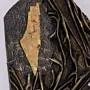 Handcrafted Dark Palestine Map Wall Art with Artisan Details