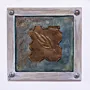 Handcrafted Raised Leaf Design Wall Art with Artisan Details