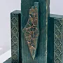 Handmade Turquoise Abstract Table Decor with Artisan Details