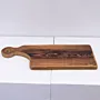Handcrafted Paddle-Shaped Wooden Serving Board with Artisan Details