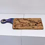 Handcrafted Wooden Serving Board with Engraved Map and Artisan Details