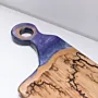 Handcrafted Wooden Serving Board with Engraved Map and Artisan Details