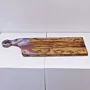 Handcrafted Long Engraved Wooden Serving Board with Artisan Details