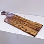 Handcrafted Long Engraved Wooden Serving Board with Artisan Details