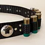 Handmade Black Western Style with Metal Studs Leather Belt