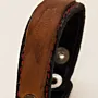 Brown and Black Minimalist Leather Bracelet with Artisan Finish