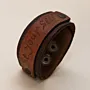 Handmade Brown with Be Yourself Lettering Leather Bracelet
