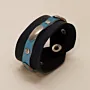 Black and Blue Multilayer Leather Bracelet with Artisan Finish