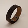 Brown with MOM Lettering Leather Bracelet with Artisan Finish