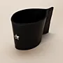 Handcrafted Black Natural Leather Cup Sleeve with Star Design