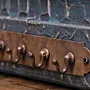 Handmade Triangular Blue Design Decorative Wall Key Holder