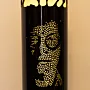 Black Acrylic Table Lamp with Abstract Face and Warm Light