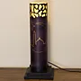 Purple Acrylic Table Lamp with Ramadan Crescent and Warm Light