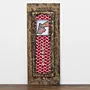 Artisan Jordan Map and Red Keffiyeh Panel Wall-Mounted Key Holder