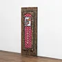 Artisan Jordan Map and Red Keffiyeh Panel Wall-Mounted Key Holder