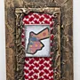 Artisan Jordan Map and Red Keffiyeh Panel Wall-Mounted Key Holder