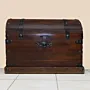 Handcrafted Heritage Treasure Chest with Rustic Artisan Wood Details