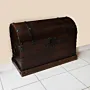 Handcrafted Heritage Treasure Chest with Rustic Artisan Wood Details