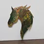 Handcrafted Colorful Horse Head Wall Art with Heritage Details