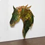 Handcrafted Colorful Horse Head Wall Art with Heritage Details