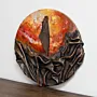 Handcrafted Round Palestine Map Wall Art with Heritage Details