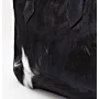 Artisan-Made Black Cowhide Leather Handbag with Hand-Finished Details