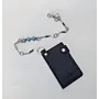 Artisan-Made Black Chain Card Wallet with Hand-Finished Details