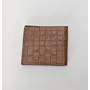 Artisan-Made Woven Tan Bifold Wallet with Hand-Finished Details