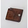 Artisan-Made Distressed Brown Snap Wallet with Hand-Finished Details